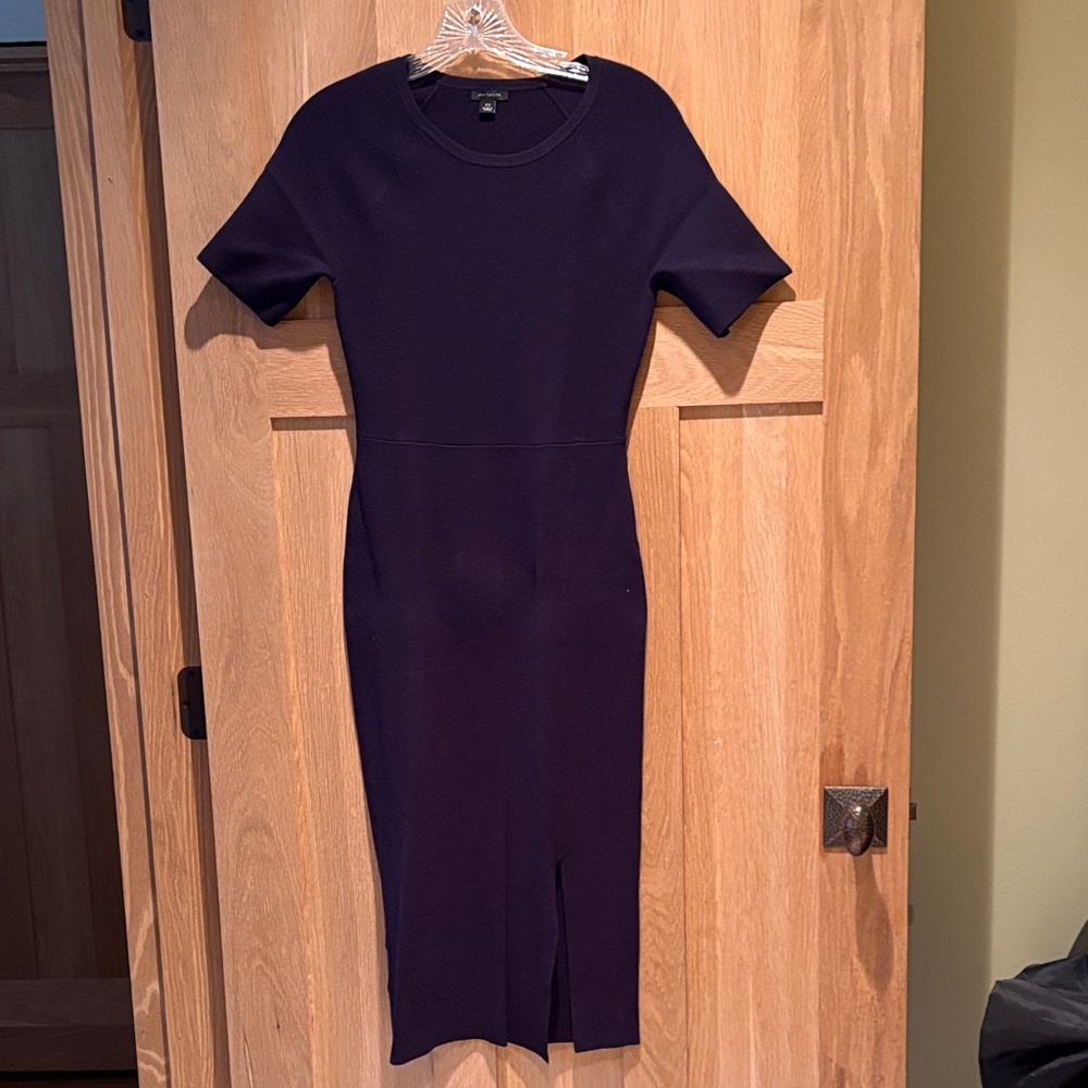 Ann Taylor  deep navy sweater Midi Dress